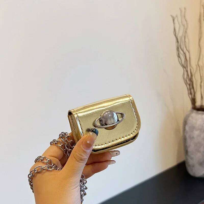 Designer Luxury Clutch Coin Purse Handbags Pink PU Leather Crossbody Ladies Bags Y2K Vintage Korean Small Chain Shoulder Bag