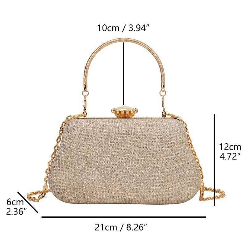 Luxury High Design Women Evening Brand Party Banquet Glitter for Ladies Wedding Clutch Handbag Shoulder Bag Chain Bolsas