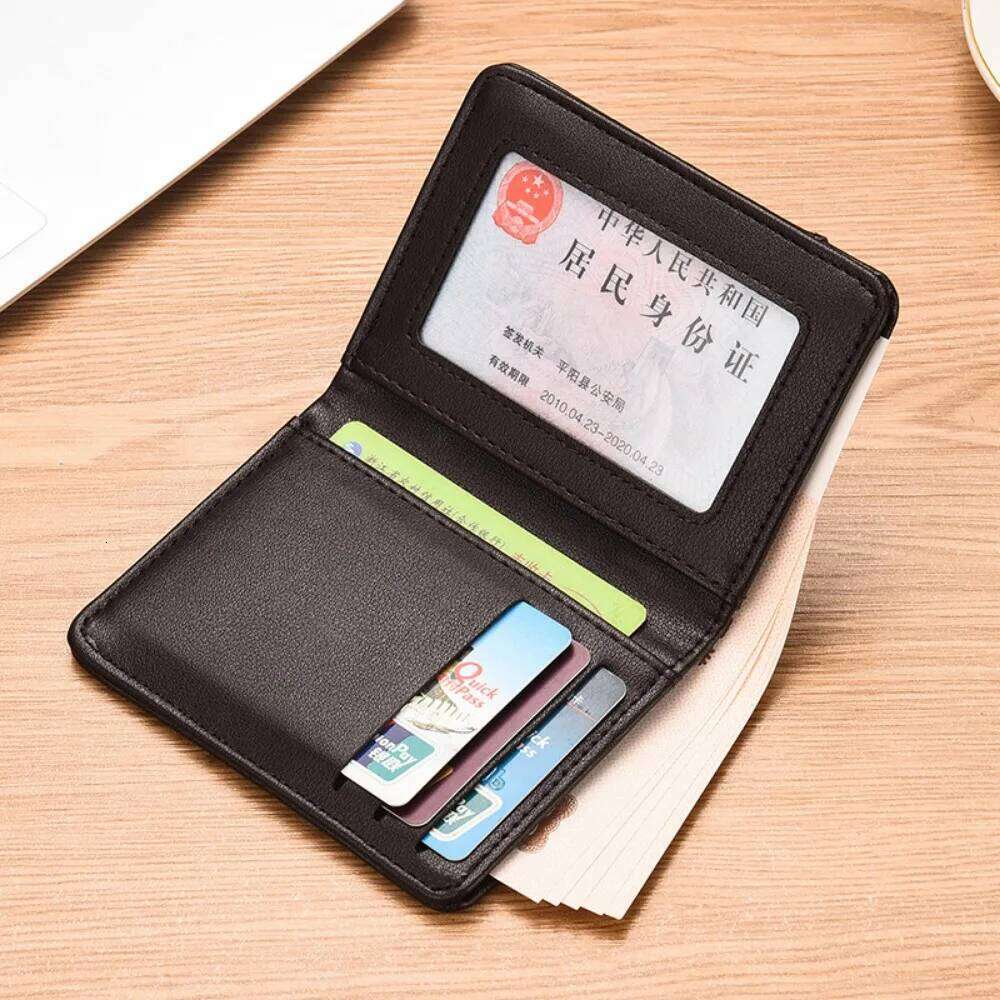 Ultra Thin Men's Wallet Vertical Multi Holder Small Slim Wallets Driver's License Youth Mini Student Card Case Bag Purses