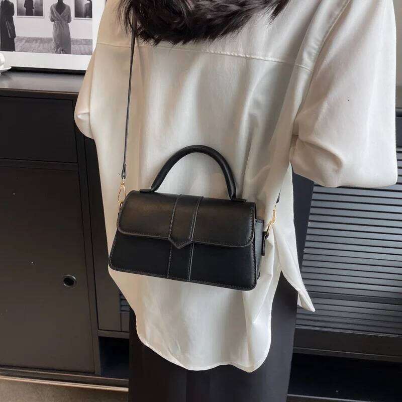 Pu Leather Shoulder for Women Handbag - Fashion Crossbody Bags Vintage Underarm Bag Square Satchel Black bolsos de mujer XJ260131