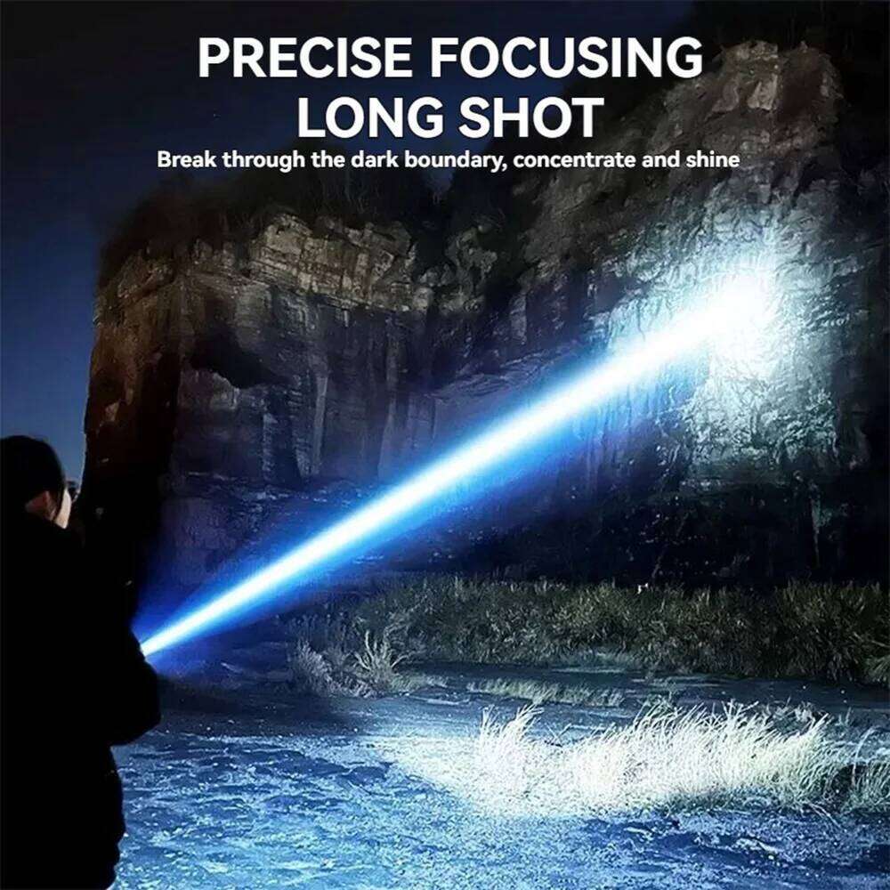 High Power LED Flashlight Super Bright Lantern Zoom Tactical Torch USB Rechargeable Powerful Hand Lamp Camping Outdoor Fishing H260131