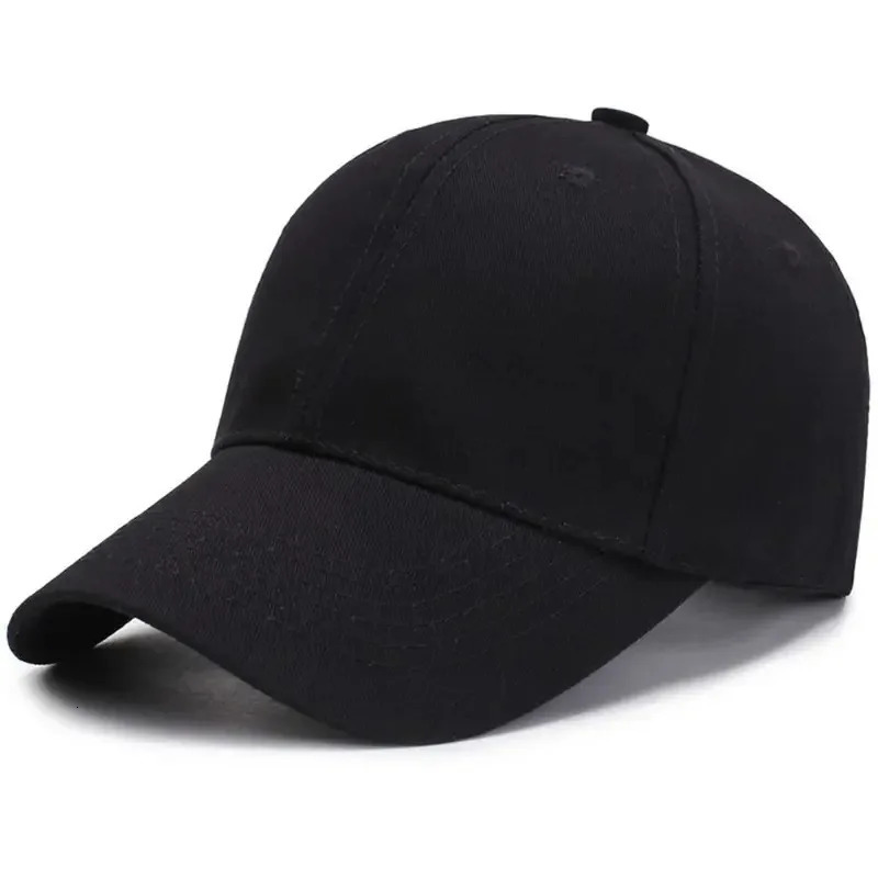 Black Baseball Cap for Men Women Adjustable Cotton Sports Hat Casual Summer Wear 260120