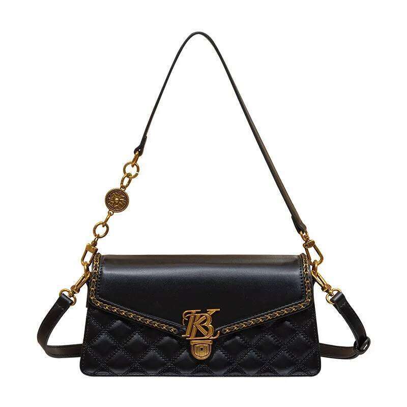Women's handbag black armpit 2025 new autumn and winter high-end feeling light luxury designer single shoulder crossbody bag