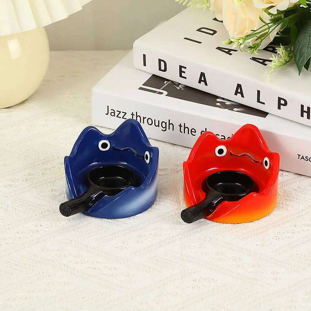 Resin Calcifer Scented Light Birthday Gift Candle Holder Flame Aromatherapy Candlestick Base Y260131