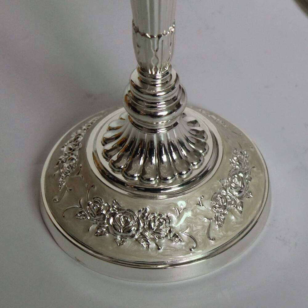 New arrival silver 5 arms candelabra zinc alloy metal candle holder for wedding/ events/ party centerpiece/ home decor Y260131