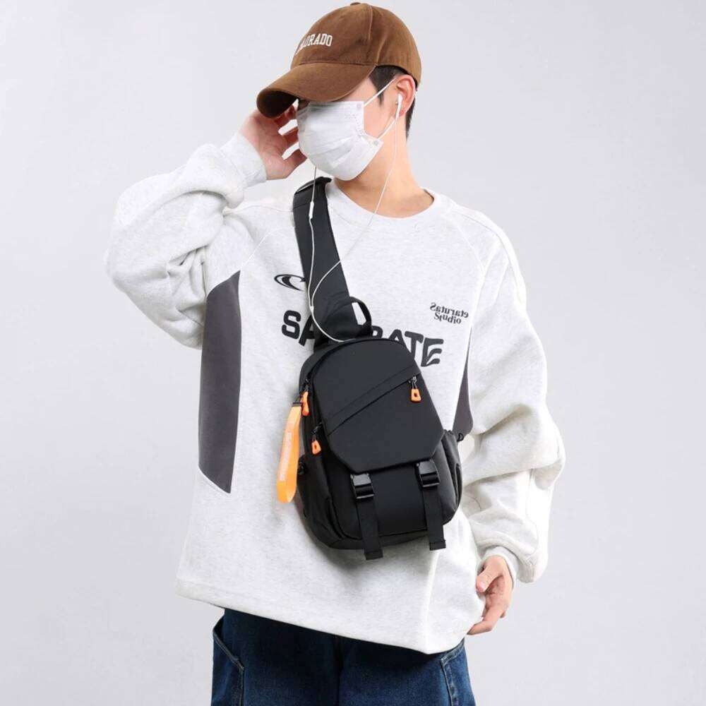 Waterproof Nylon Crossbody Bag - Men's Chest Sling Backpack, Compact Shoulder Messenger Bag, Travel & Outdoor Hiking Pack 2025