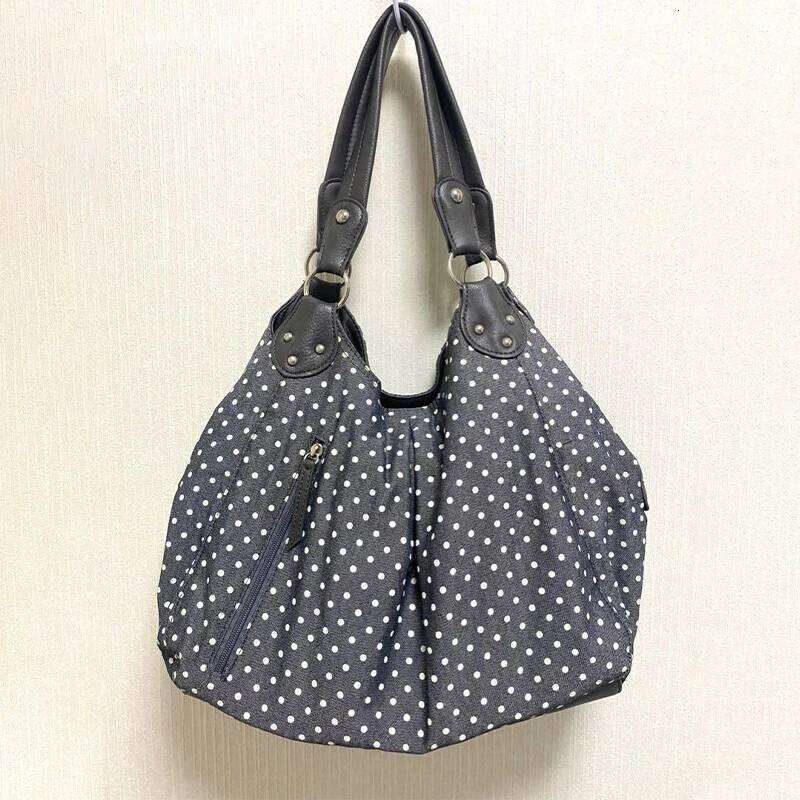 Fashionable Vintage Messenger New Polka Dot Handbag Korean-style Large-capacity Tote Versatile Comfortable Casual Bags XJ260130
