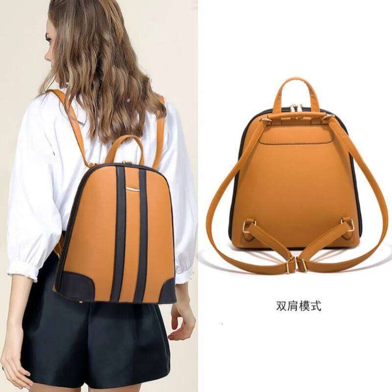 Women's mother-in-law three-piece set European and American vintage backpack travel bag coin purse