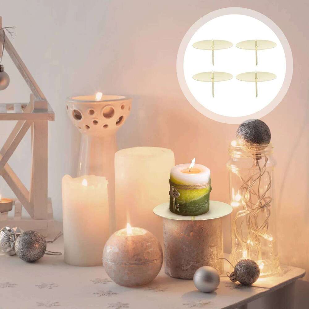 10 Pcs Flat Metal Fixators Wreath Pillar Holders Fixing Accessories For Christmas New Year Festival Decorations Y260131