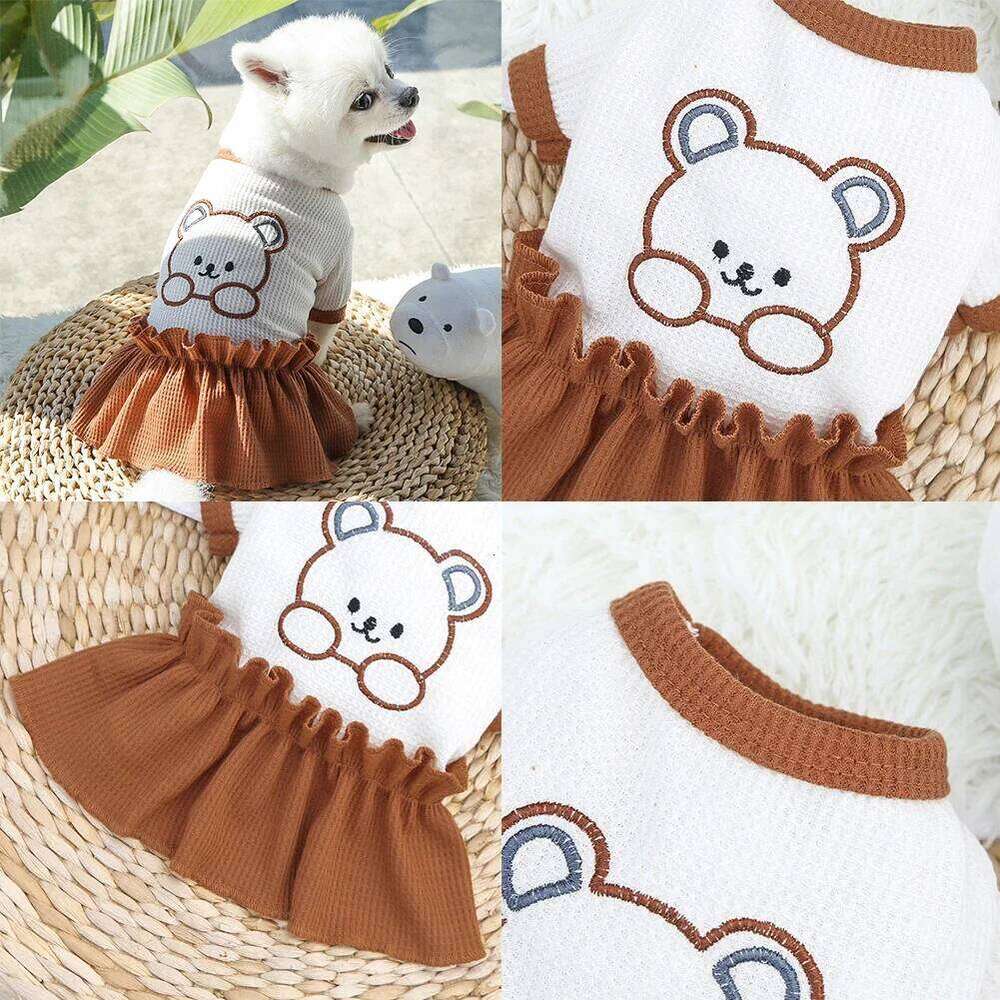 Spring Summer Dog Skirts Lovers' Comfortable Soft Puppuy Dogs Cats Vest Dress Pet Clothes Couple Costume H260130