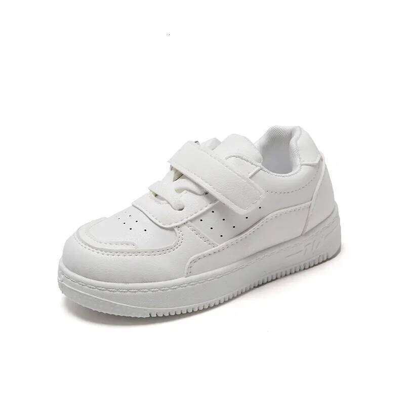 Tenis Sneakers Kids Spring/Autumn New Boys Girls Sports Casual Board Leather Soft Soled Children Small White Shoes Y260128