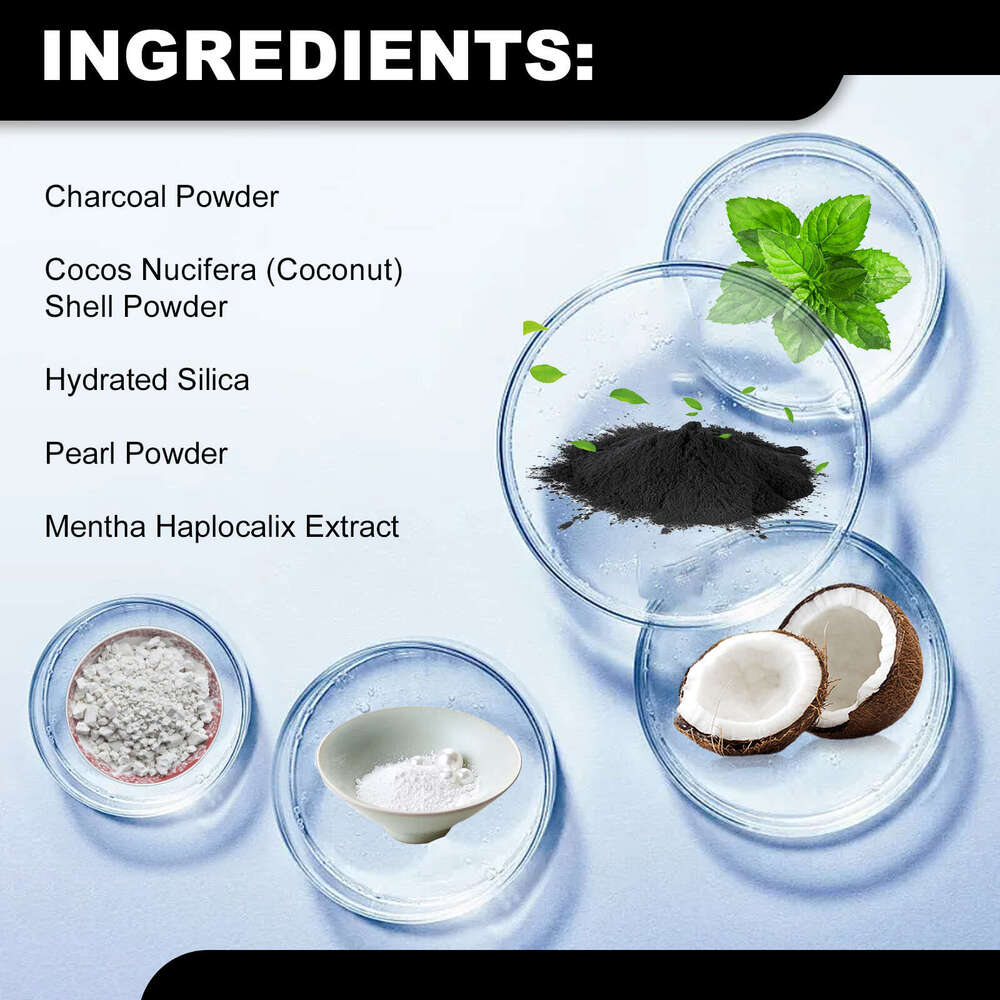 Oralhoe Activated Charcoal Powder Whitening Beauty Cleaning Tartar Yellow Smoke Teeth Oral Care S260131