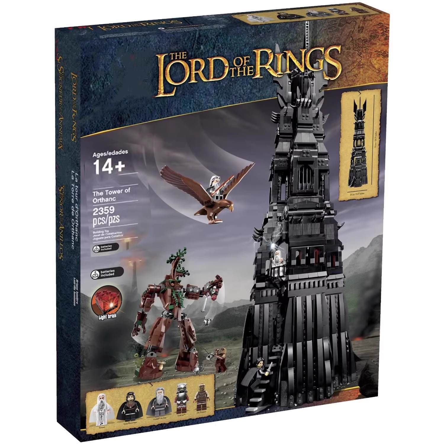 New Medieval Castle Building Blocks Creative Model Orthanc Technical Brick Assembly Set Toy for Children and Adults Holiday Gift