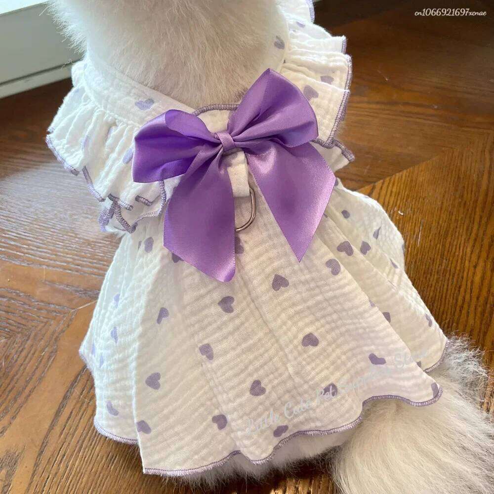 Cute Clothes for Small Dogs Summer Dog Princess Dress Breathable Puppy Clothing Fashion Cat Wedding Skirt Pet Thin Dresses H260129