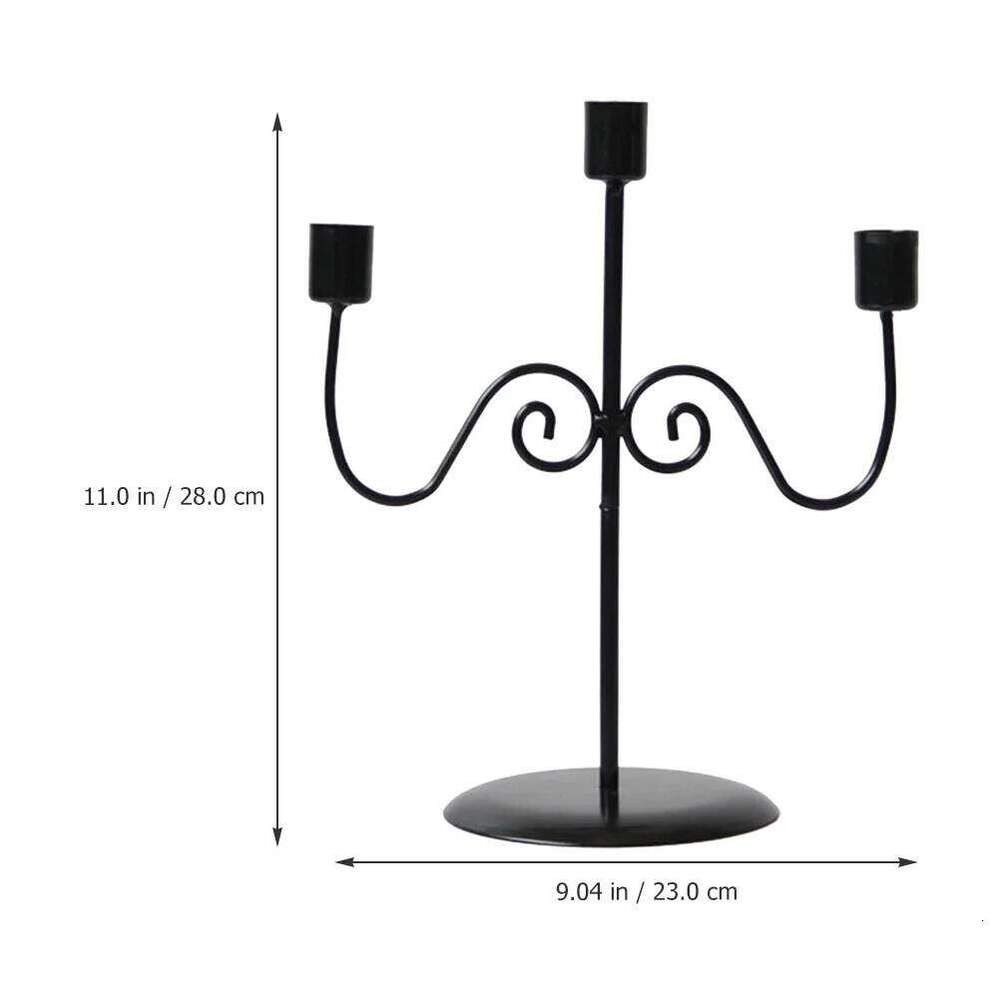 Romantic Iron Candlestick Candelabrum Detachable Metal Holder Wedding Home Decoration Table Centerpiece Vintage Style Y260131