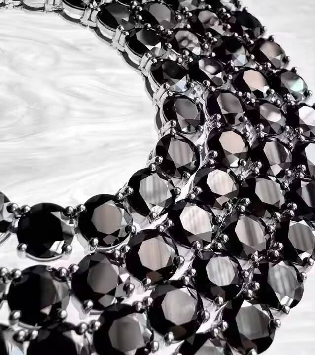 3-8mm VVS1 Black Moissanite Diamond 925 Sterling Silver Tennis Necklaces Bracelets Iced Chain Stylish Hip Hop Jewelry for Men