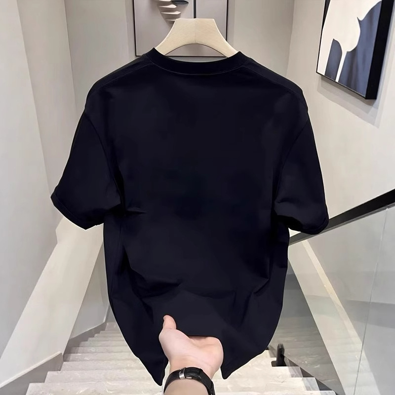 2026 Summer Cotton Short Sleeve T-Shirt Loose Minimalist Print Creative Versatile Comfortable Top