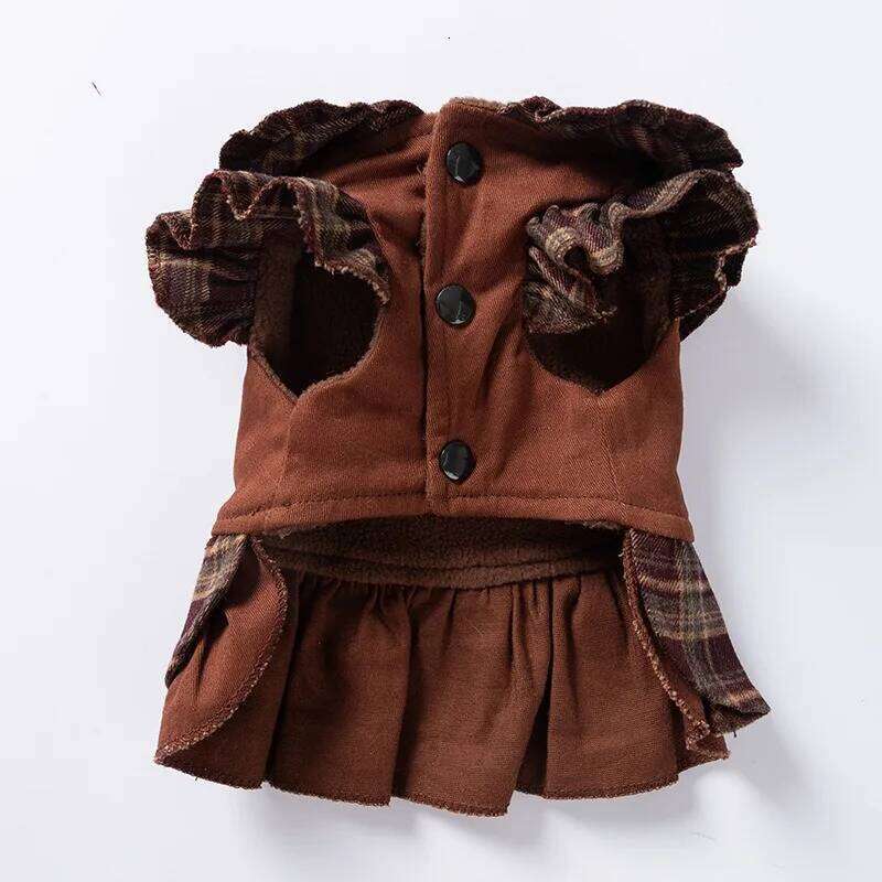 Punk-Style Dog Dress Couple Outfits Teddy American-Style Skirt Winter Warm Sweatshirt for Small Dogs Pet Supplies H260130