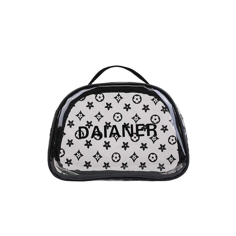 2026 style PVC cosmetic bag for women high-end printed travel storage bag large capacity fashionable and portable toiletries bag