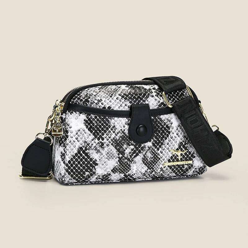 Personalized stylish casual small cross-border new model, versatile and simple cross-body bag, woven pattern, black color