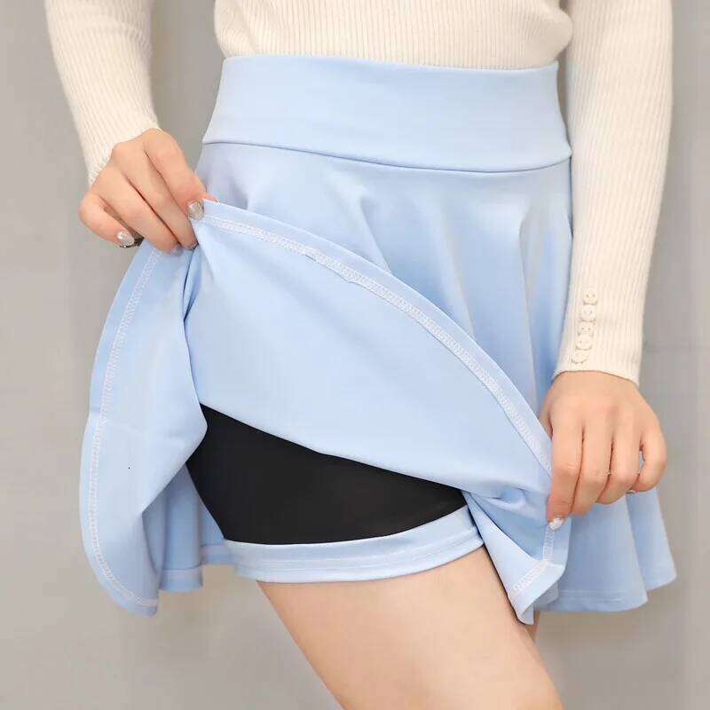 Women's Basic Summer Shorts Fashion Versatile School Pleated Casual Mini Skater Plus Size 4XL Fluffy Flared Skirt XJ260131