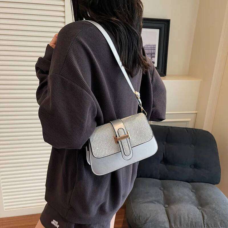 2025 New Women's Square Shoulder Bag - Vintage Texture & Summer Style, Minimalist Crossbody Underarm Bag XJ260131