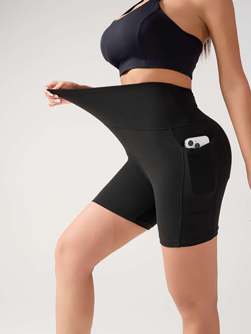 Bare-Feel High-Waisted Fitness Shorts for Women Casual Stretch Butt-Lifting Shaping Yoga Shorts Three-Quarter Snail Pants hot-sale products