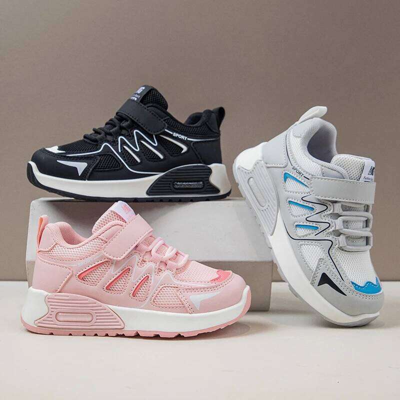 Baby Spring/autumn Breathable Thick Sole Soft/Simple Students Running Shoes KIds Fashionable One-length Light Sports Sneakers Y260128