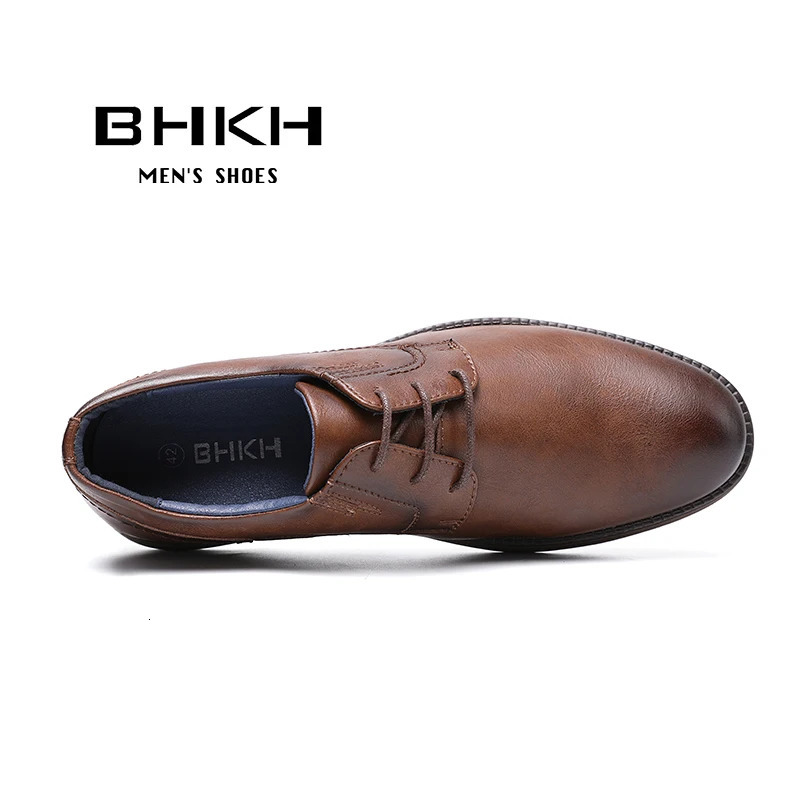 BHKH Male Sneakers Autumn/Winter traf Leather Men Casual Shoes Business Work Office Lace-up Dress shoes For Men Size47 260126