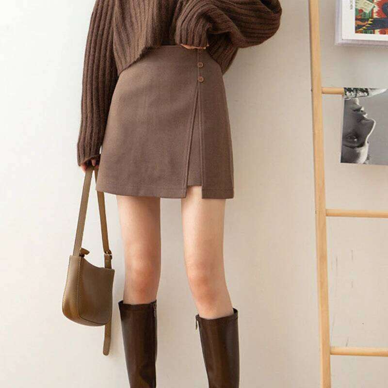 Skirts Women Design Korean Style All-match Lady Elegant Spring High Waist Slim Soft Streetwear Daily Retro Leisure Faldas XJ260131