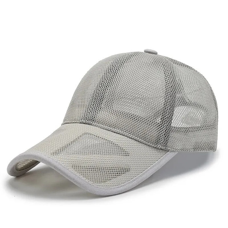 Summer Men Hat Openwork Brim Breathable Mesh Cap Outdoor Sports Sunscreen Baseball Women Sunhat 260120