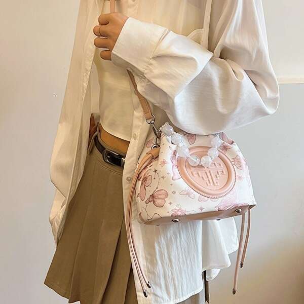 Cross-Border Chinese Beaded Handheld Bucket For Women New High-End Versatile National Style Single Shoulder Crossbody Bag MASA