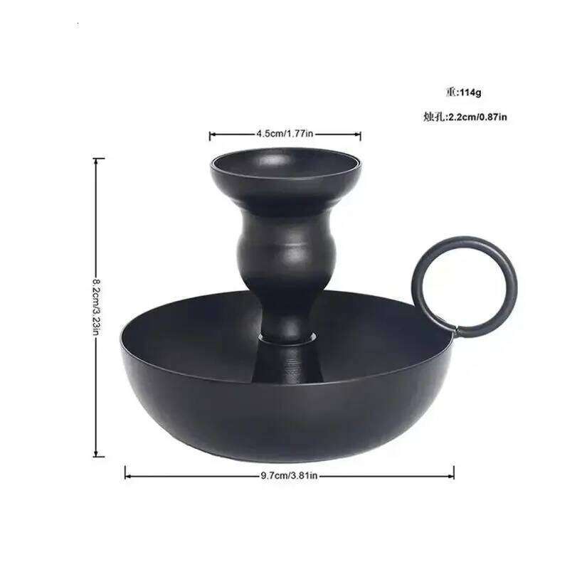 1Pc Iron Candlestick Stand Vintage Retro Style Classic Look Taper Candle Holder For Wedding Decoration Accessories Y260131