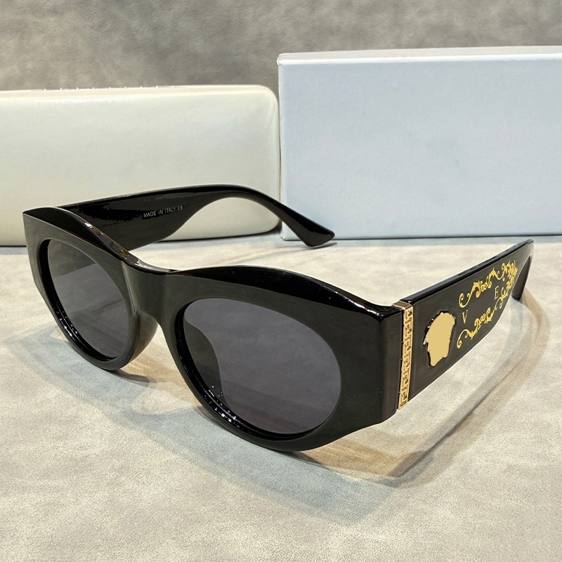 designer sunglasses Cat eye Sunglasses for women men full frame luxury mens sunglasses Two-color Polarizing Sun protection glasses oval Lunette de Soleil 0654