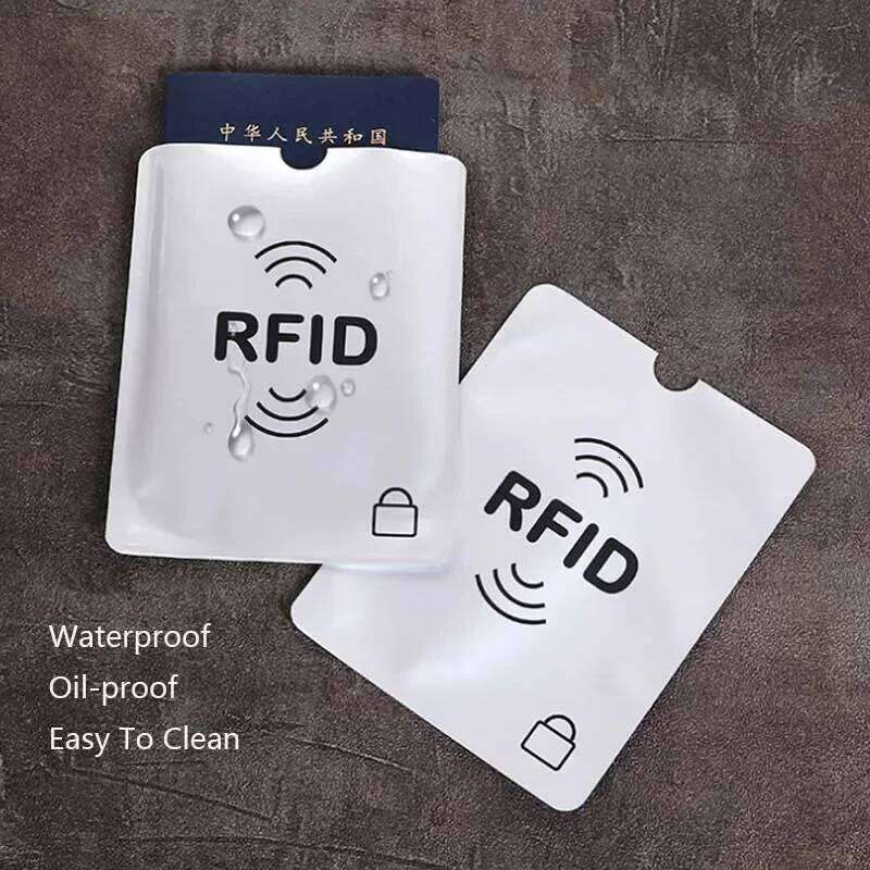1PC Anti-Scan Sleeve Credit NFC RFID Protector Anti-magnetic Aluminum Foil Portable Bank Cards Holder Card Case Purse