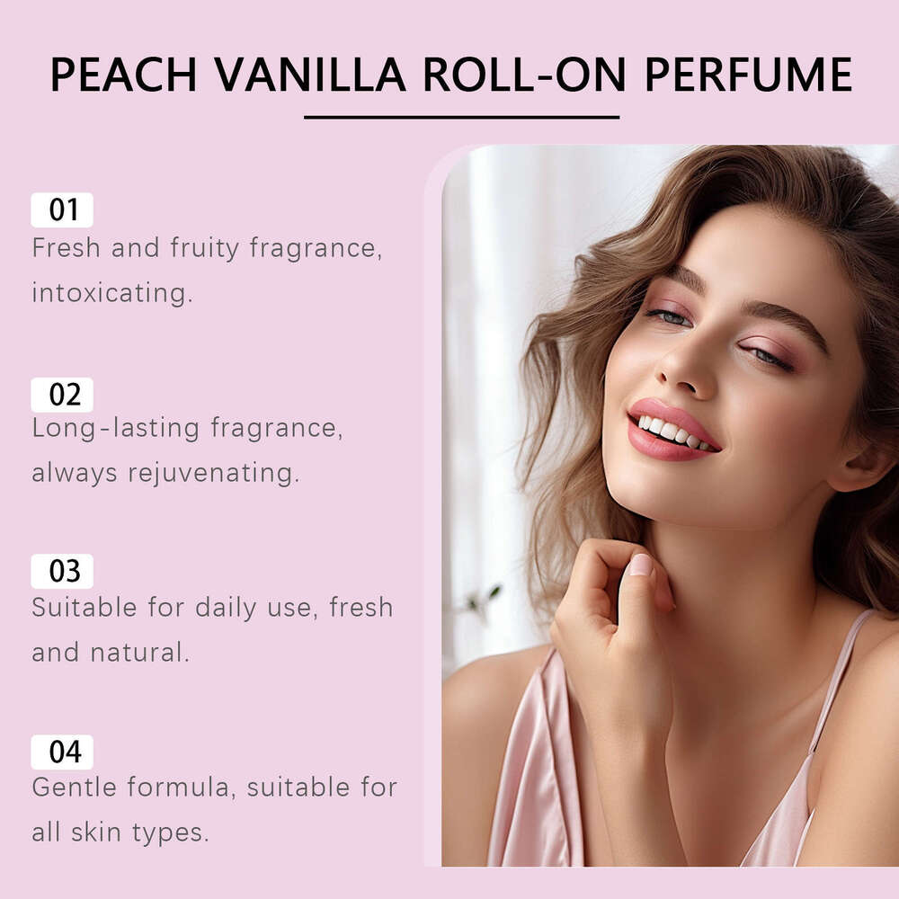 Roxelis Peach Vanilla Fruity Charming Passionate Delicate Natural Exuding Charm Portable Fresh Light Perfume S260131