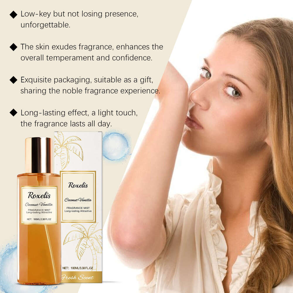 Roxelis Coconut Vanilla Romantic Body Fresh Elegant Natural Long-lasting Daily Convenient Niche Fragrance Eau de Toilette S260131