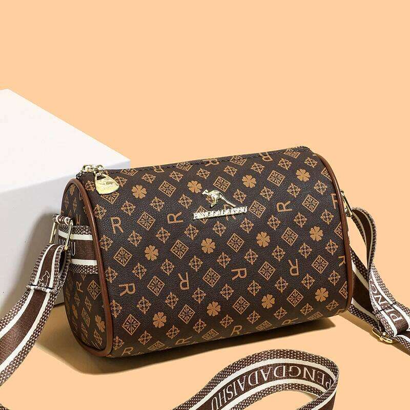 Women's New Alphabet Print Shoulder Fashion Retro Pillow High-End Crossbody Bag Trendy