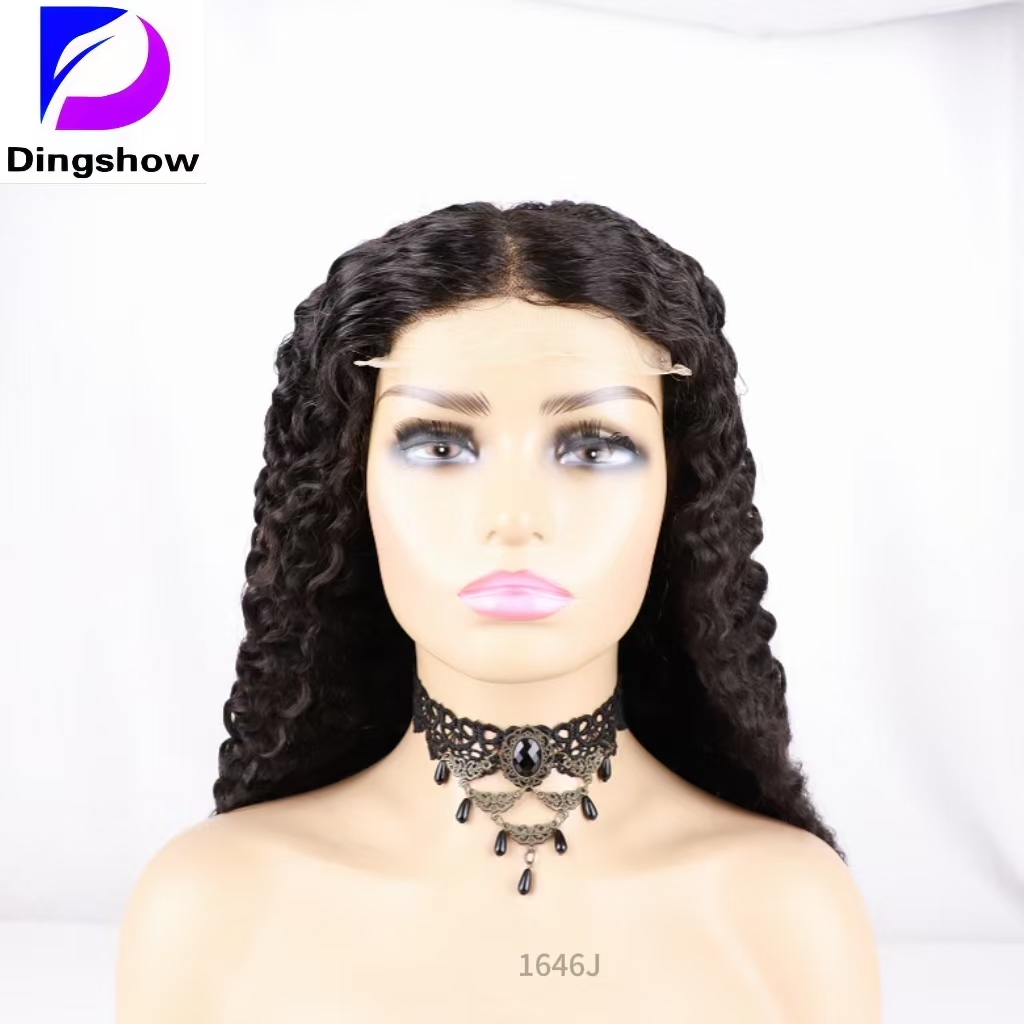 100% real hair wig Elegant Real Human Hair Wig for Women Durable Stylish Full Length Ladies' black wig