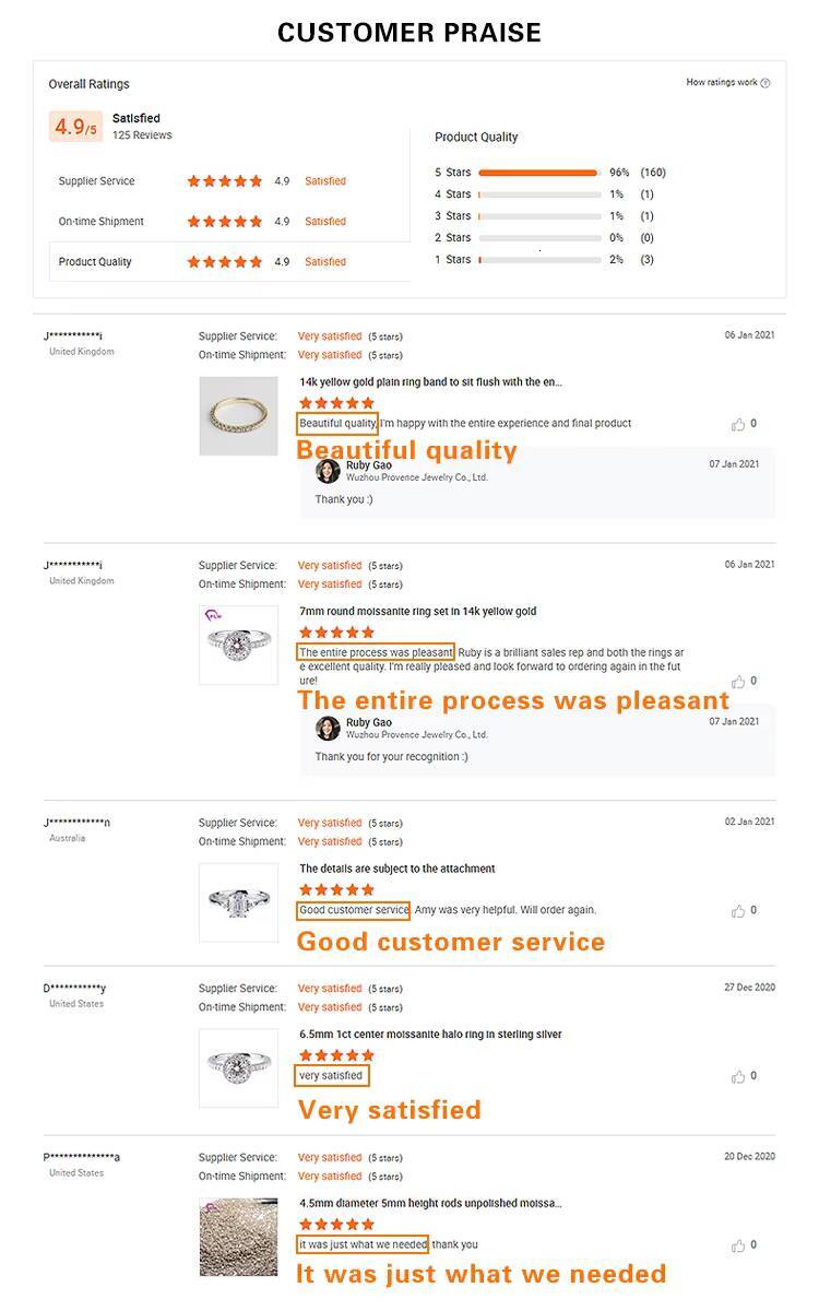 High Quality Fine Jewelry Wedding Rings 18K White Gold VVS Moissanite Gemstone Real Gold Women Engagement Wedding Rings