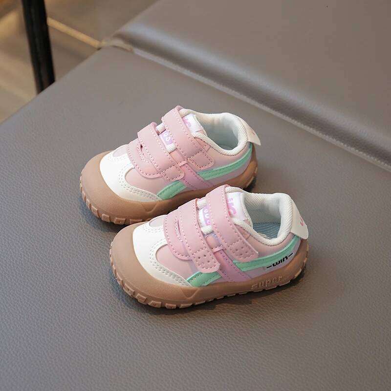 Children's Casual Sneakers Size 16-26 Khaki Leather Boys Girls Walking Spring and Autumn Beige Black Kids Board Shoes Y260128