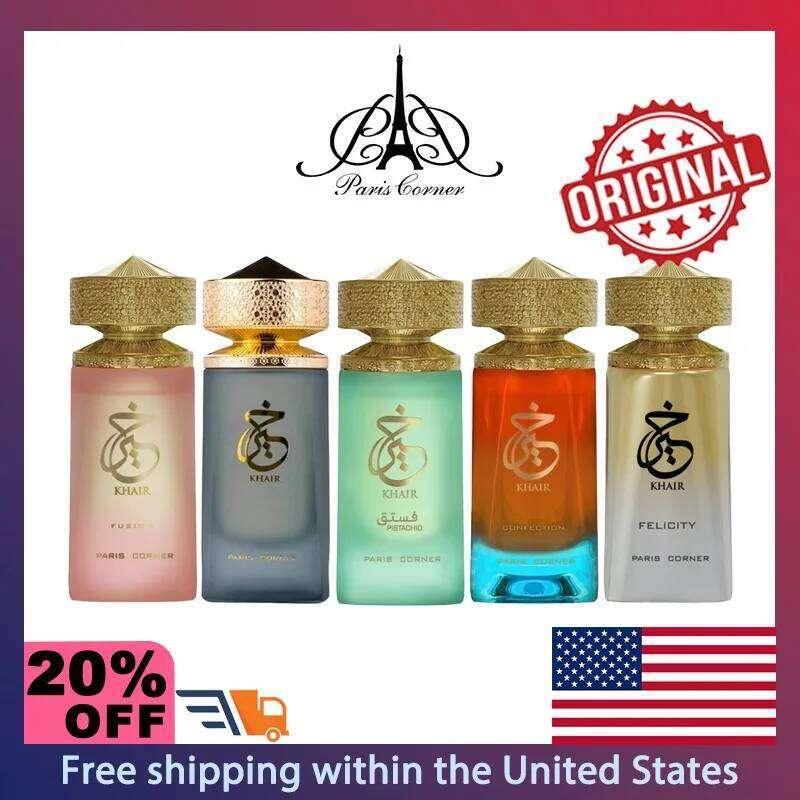 PARIS CORNER Khair Series Eau de Parfum Spray 100ml Original Arab Perfumes Noble Lady Fragrance Pheromones Cologne for Men Gifts H260130