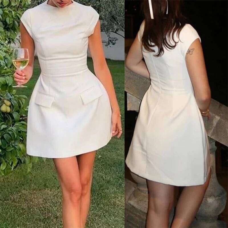 Women Slim Short Mini Office Ladies Female Dress Sexy Clubwear Vestidos XJ260131