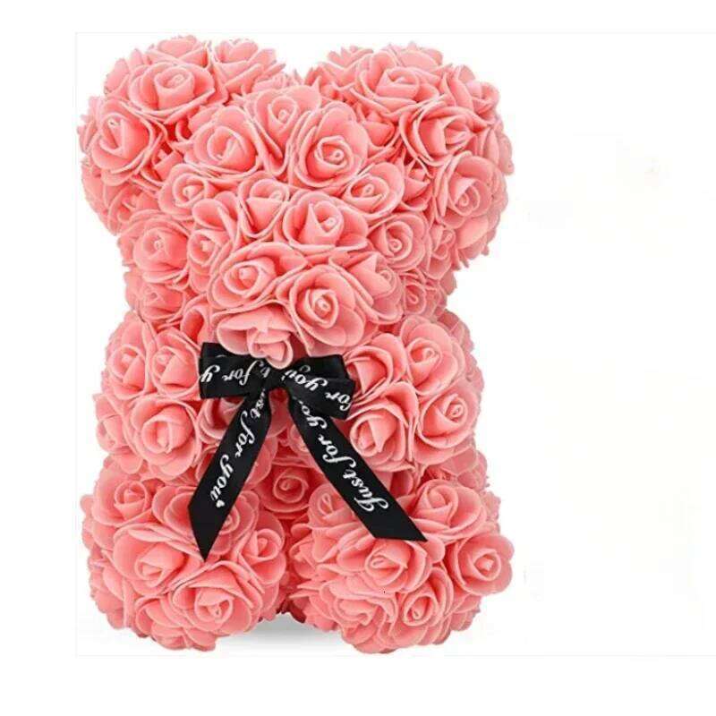 Artificial Flower Eternal Rose Teddy Bear for Mom Mother's Birthday Valentine's Day Anniversary Gifts & Decorations Y260131