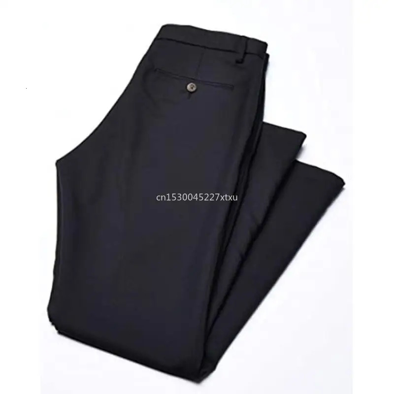 High Stretch Mens Classic Pants Spring Summer Casual Waist Trousers Business Drop 260120
