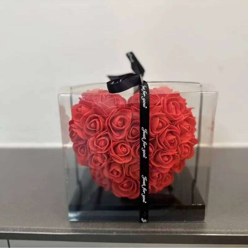 15cm Rose Love Box Artificial Flower Wedding Decoration Valentine's Mother's Day Gift Home Decor Y260131