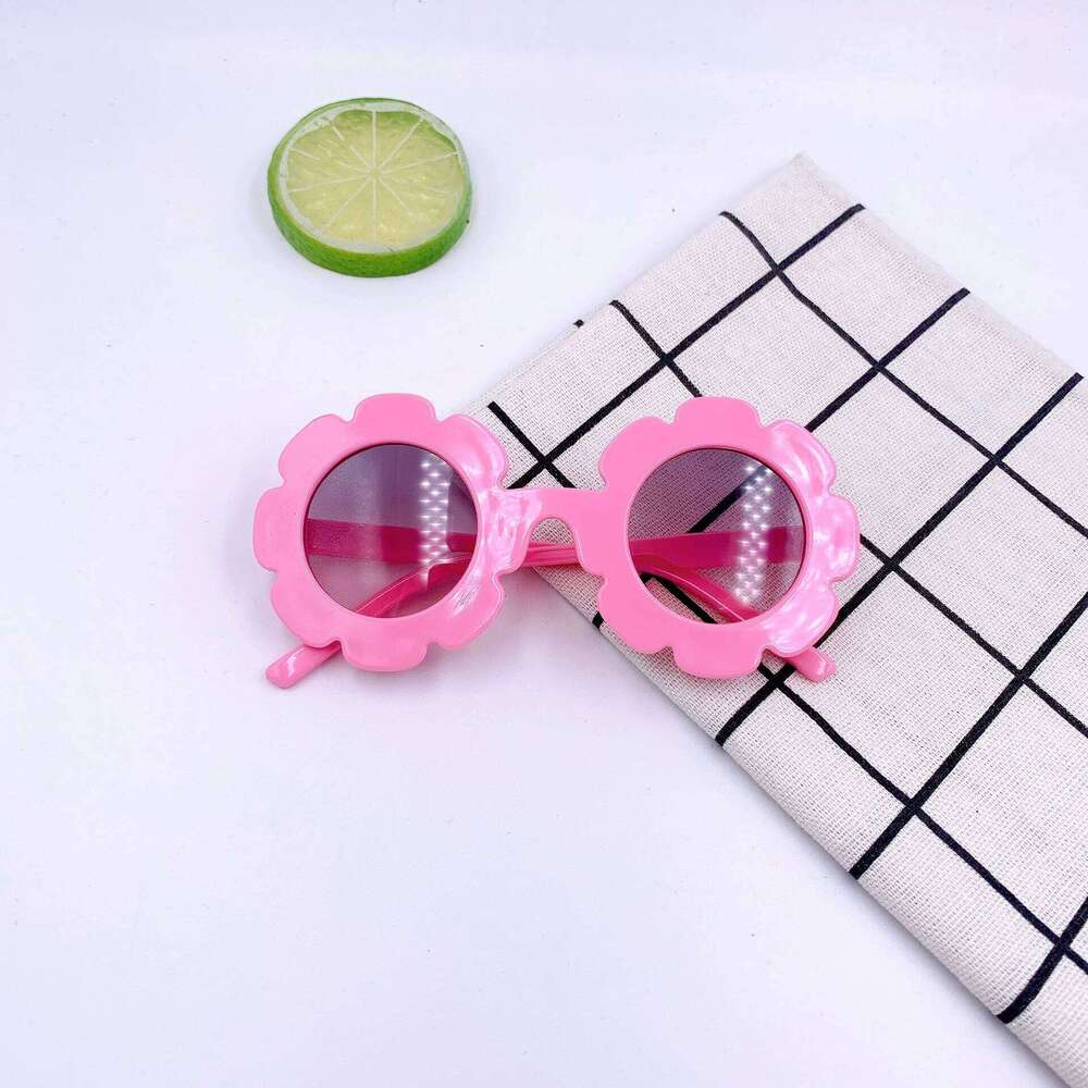 children's frame decorative glasses small flower lens baby fashion Korean plastic sunglasses H260130