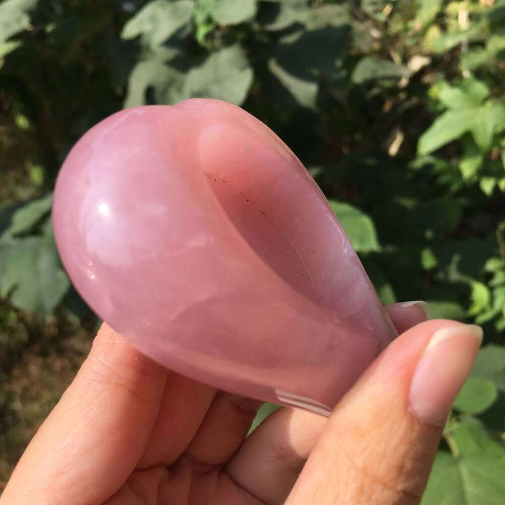 Natural Crystal Candlestick Polished Rose Quartz Candelabrum Hand Carved Pink Gemstone Lucky Fortune Healing For Decor Y260131