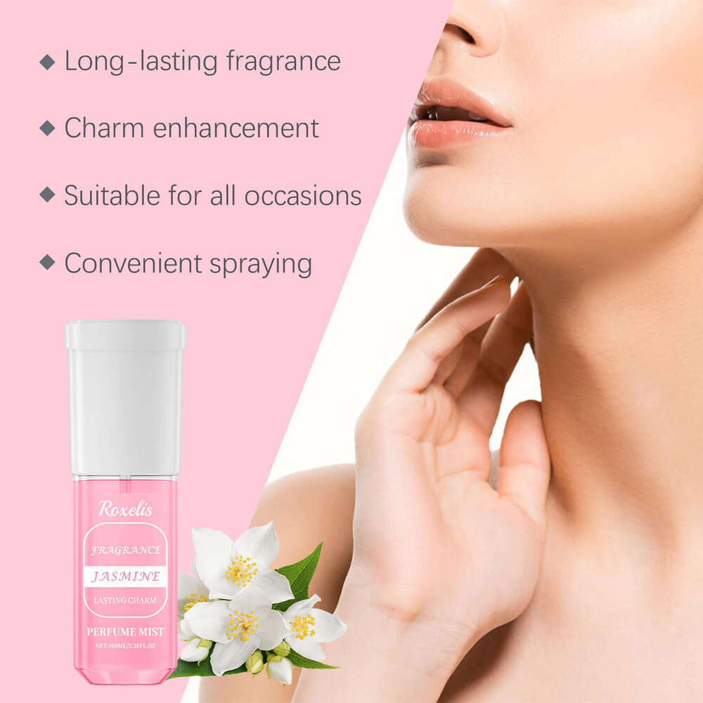 Roxelis Jasmine Elegant Fresh Long-lasting Fragrance Exudes Charm Portable Niche Body Perfume Spray S260131
