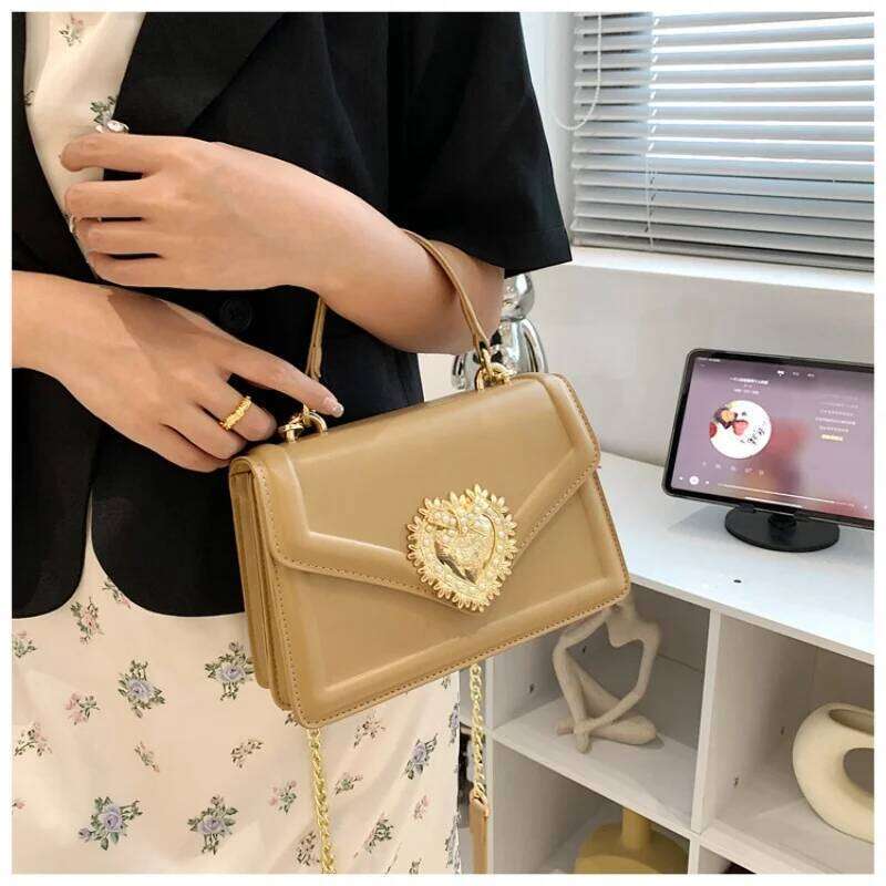 Women's Fashion Square Bag Solid Color Handbag